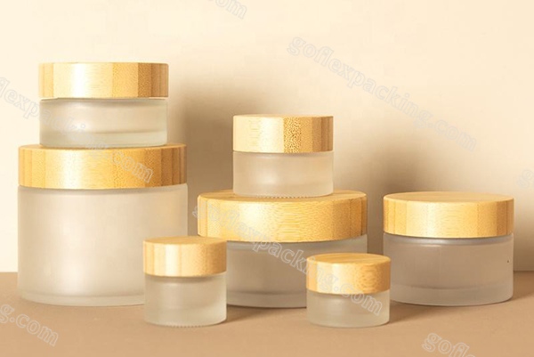 Glass Cream Jar with Bamboo Cap 3