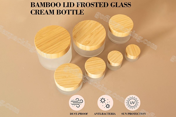 Glass Cream Jar with Bamboo Cap 4