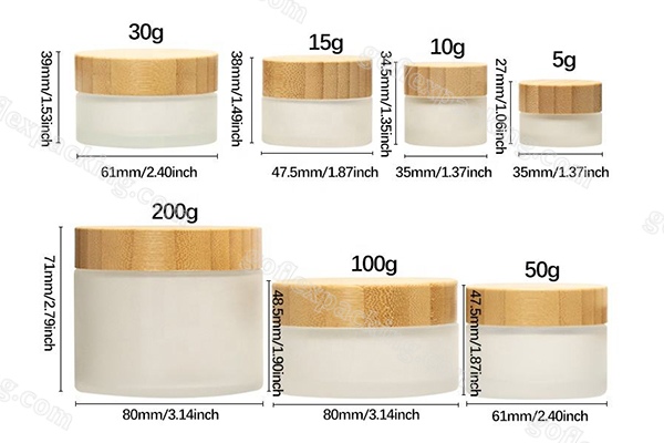 Glass Cream Jar with Bamboo Cap 6