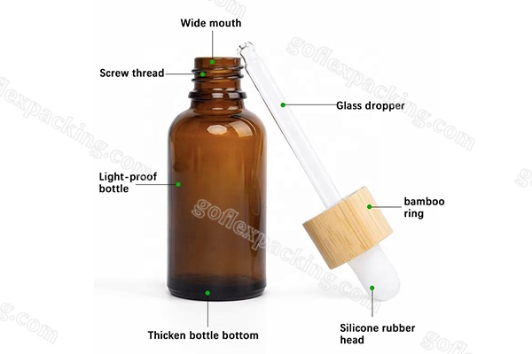 Glass bottle with bamboo dropper 5