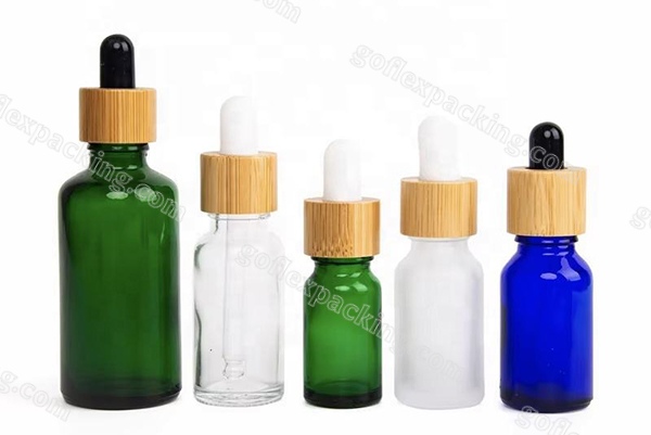 Glass bottle with bamboo dropper 7