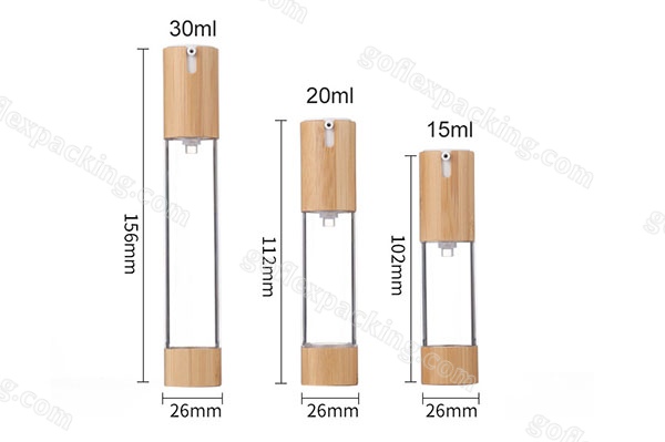 Pump Bottles with Bamboo Lid 1